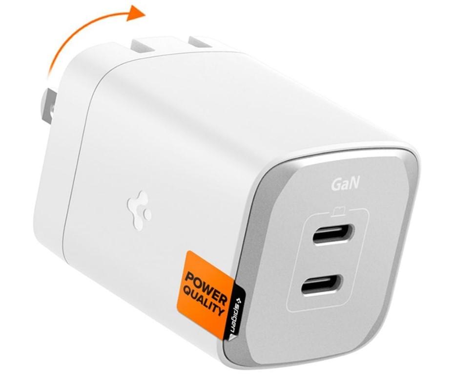 65W Spigen GaN III 652 2-Ports Dual USB-C Wall Charger for $21.99