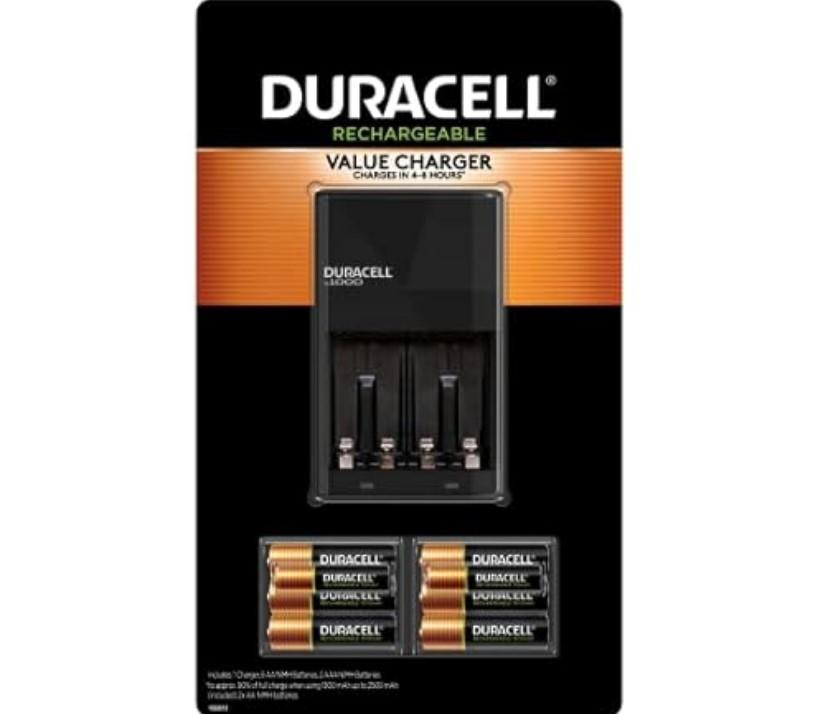 Duracell Ion Speed 1000 Charger with AA AAA Rechargeable Batteries for $12.99