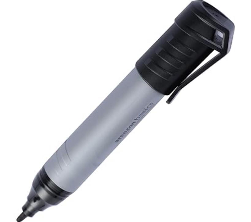 Amazon Basics Large Chisel Tip Permanent Markers 12 Pack for $2.99
