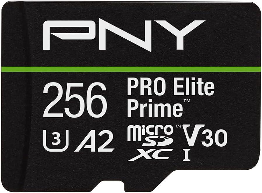 256GB PNY Pro Elite Prime C10 microSDXC Memory Card for $15.99