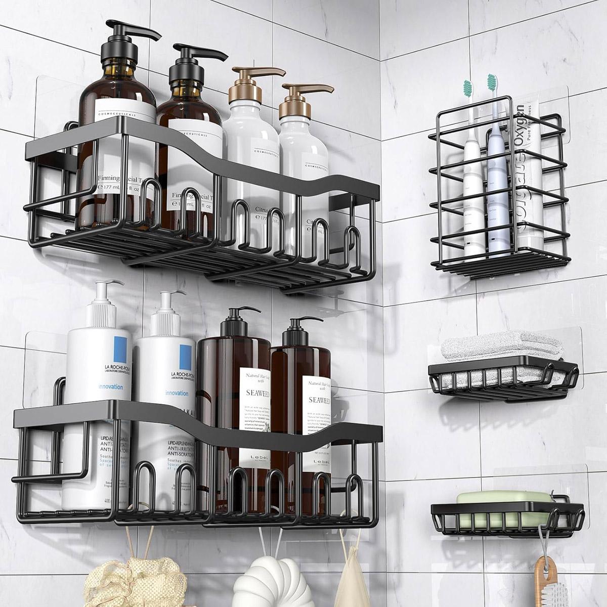 Eudele Adhesive Shower Caddy for $8.99