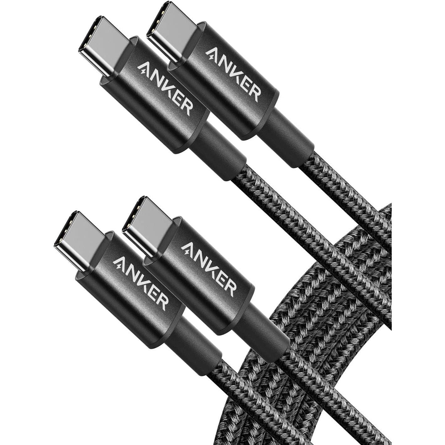 Anker 6ft 60w USB-C Cables 5 Pack for $12.99