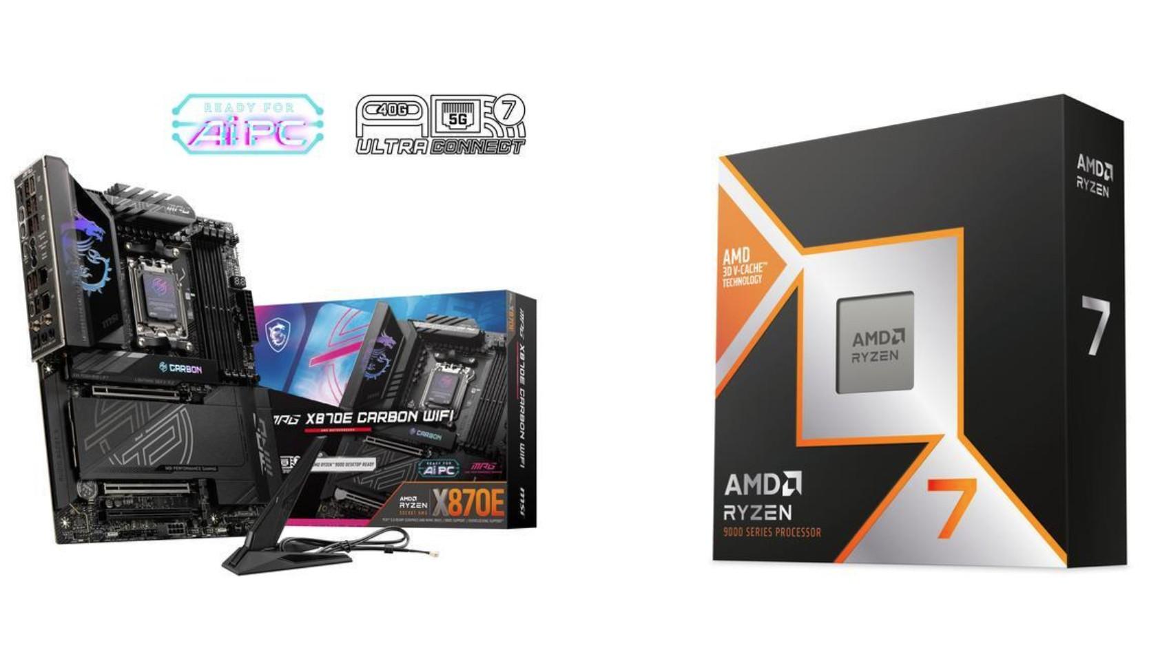 AMD Ryzen 7 9800X3D with Mobo + 32GB Mem + 1TB SSD for $879.99 Shipped