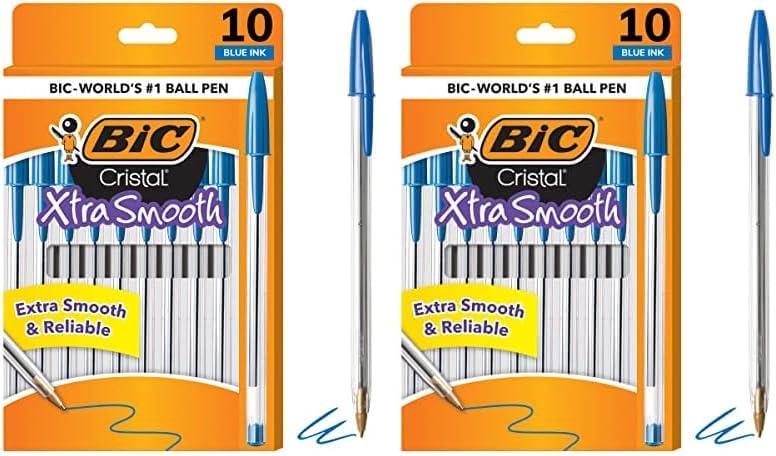BIC Cristal Xtra Smooth Ballpoint Pen 20 Pack for $2