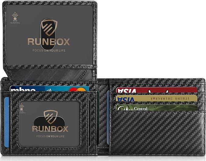 Runbox Men Slim Rfid Leather Wallet for $5.99