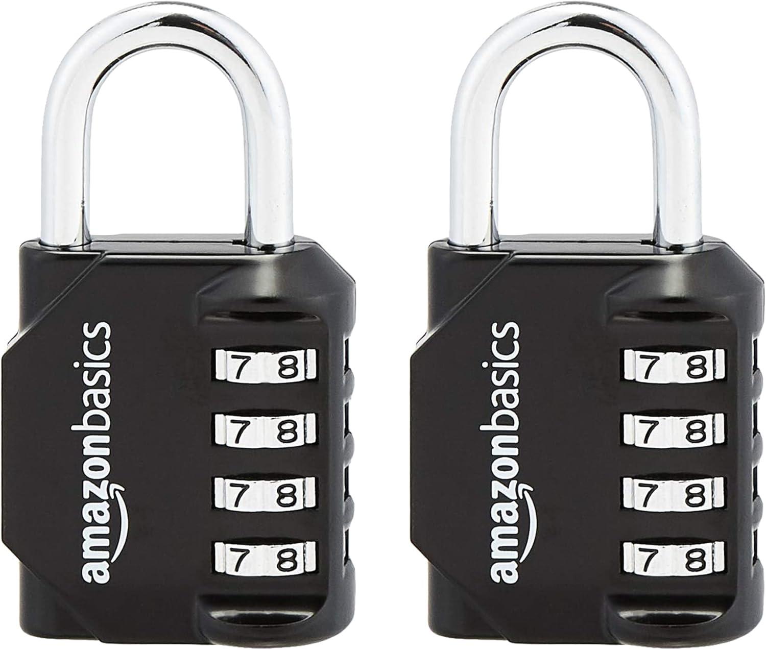 Amazon Basics 4-Digit Combination Lock 2 Pack for $5.92