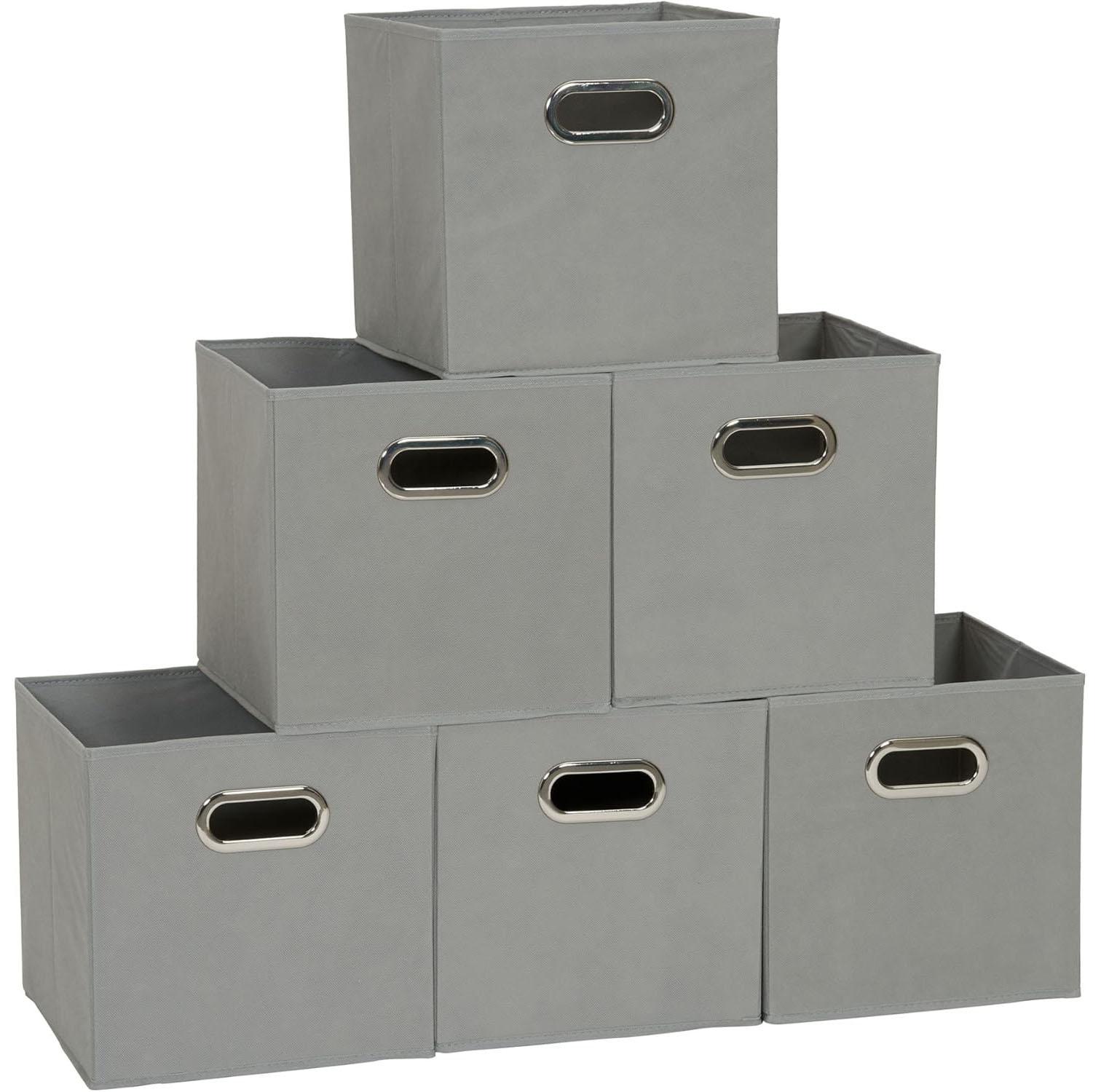 Household Essentials Foldable Storage Bins 6 Pack for $11.49