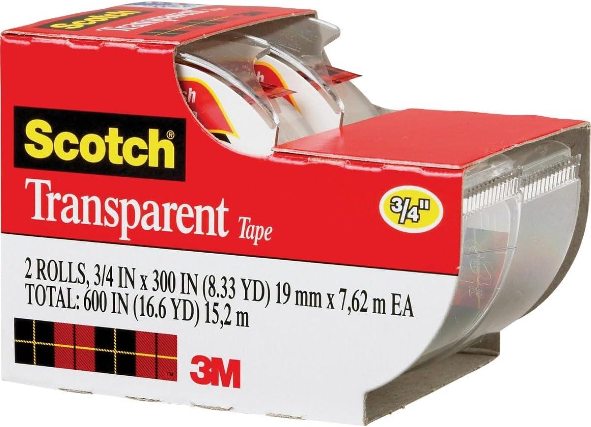 Scotch Transparent Tape 2 Rolls for $1.50