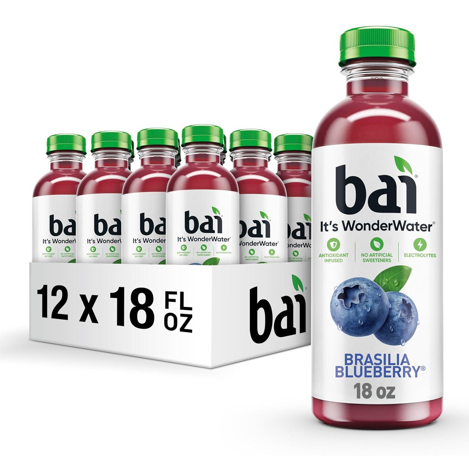 Bai Antioxidant Infused Water Beverage Brasilia Blueberry 12 Pack for $11.40