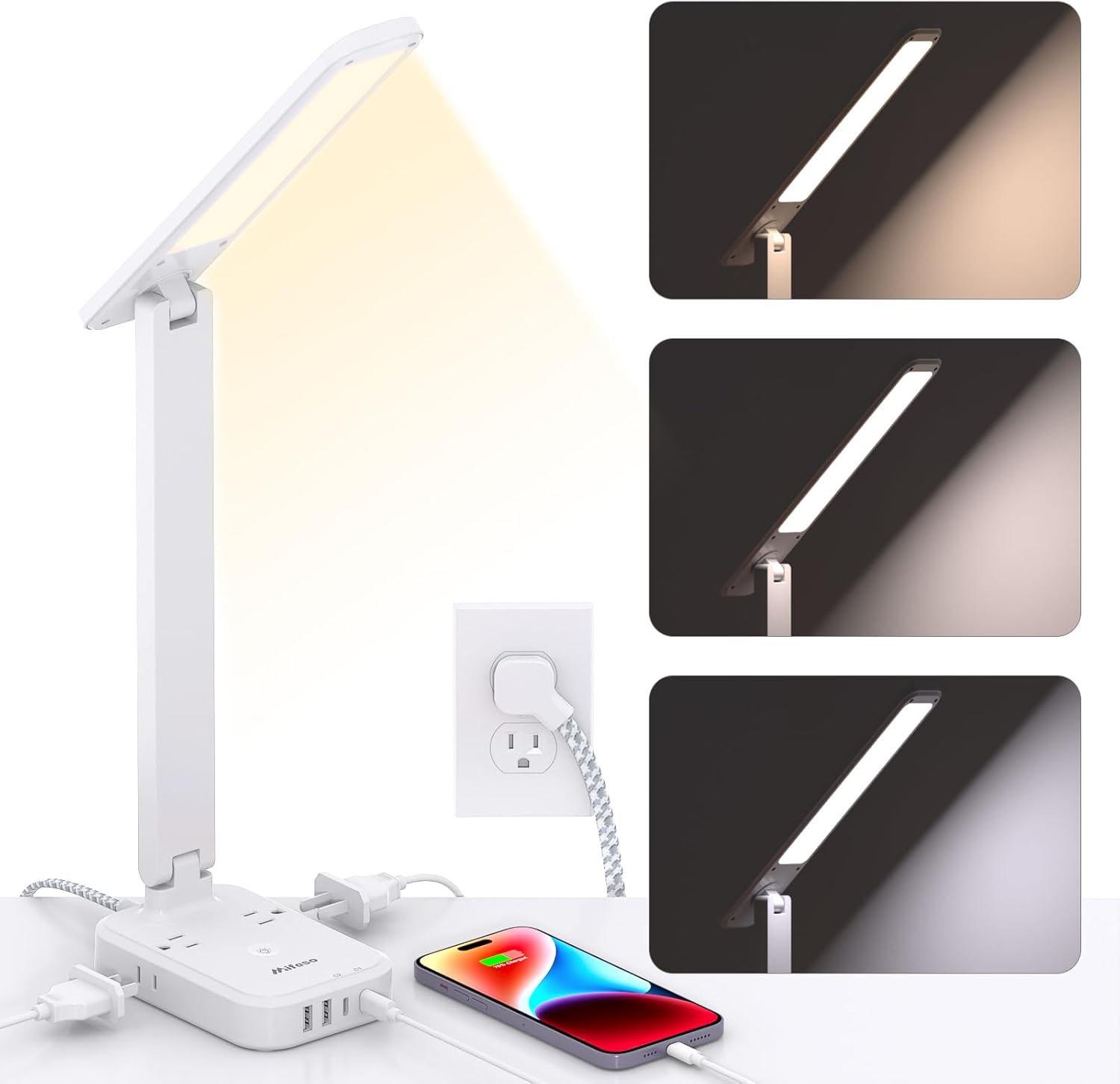 Mifaso Power Strip with LED Desk Lamp for $13.49