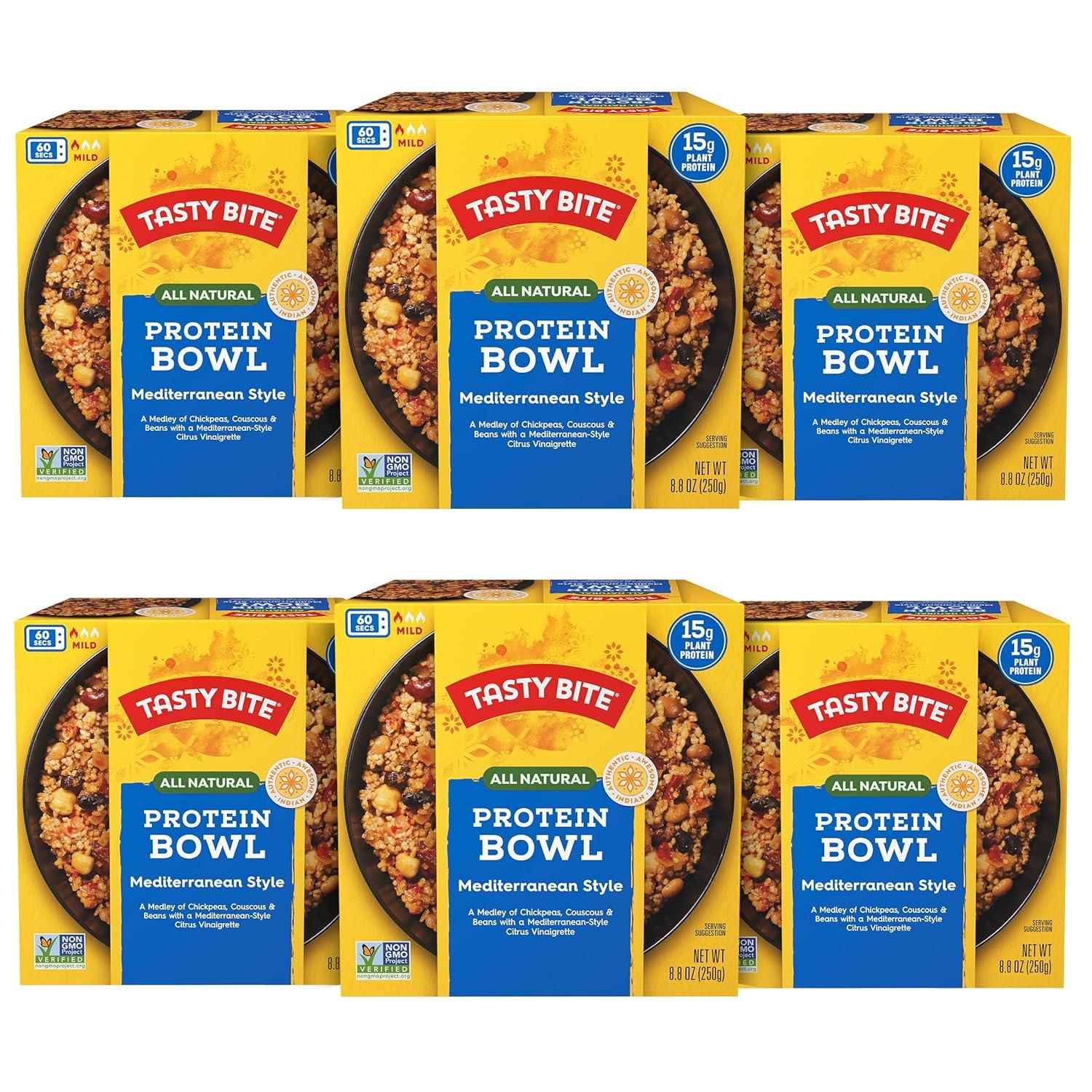 Tasty Bite Mediterranean Style Microwaveable Protein Bowl 6 Pack for $14.50