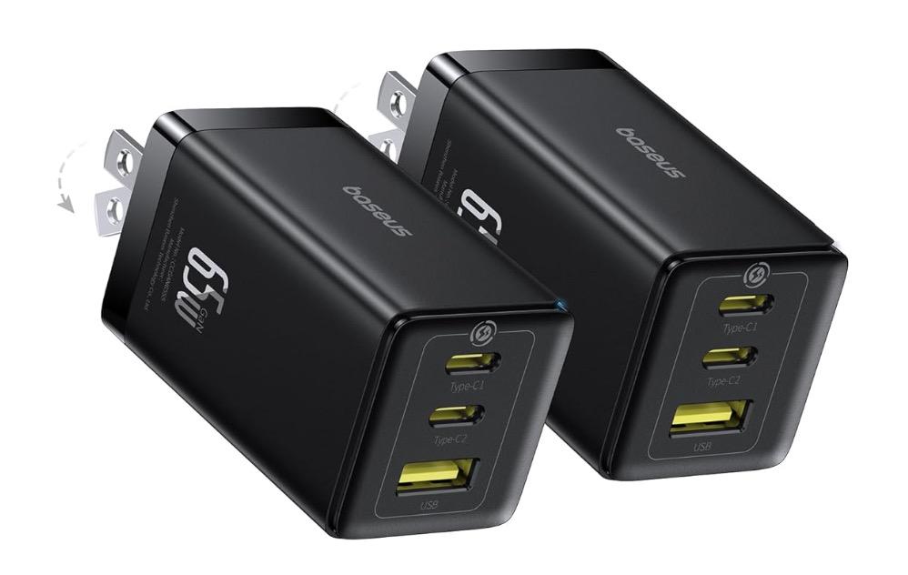 Baseus 65w USB-C Charger Block 2 Pack for $35.99 Shipped