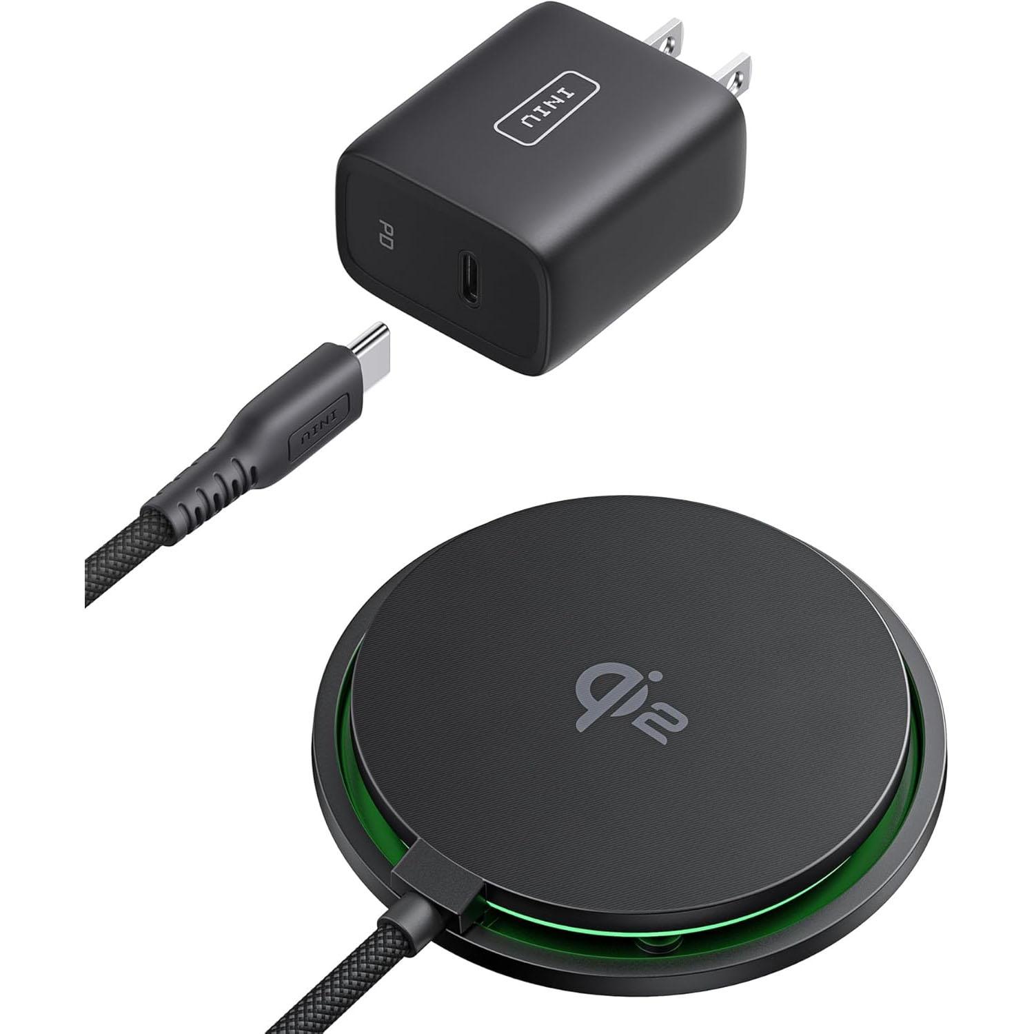 Iniu Magnetic Wireless Qi Charger Pad for $10.28
