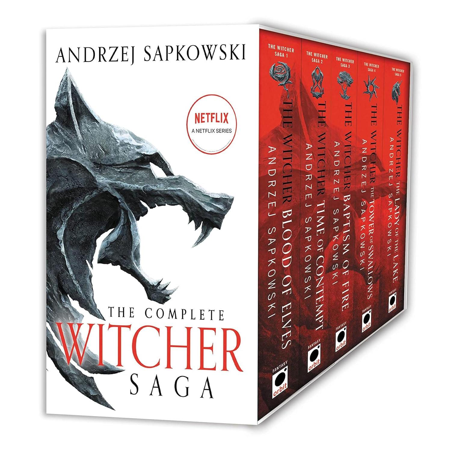 The Complete Witcher Saga by Andrzej Sapkowski Book Set for $33