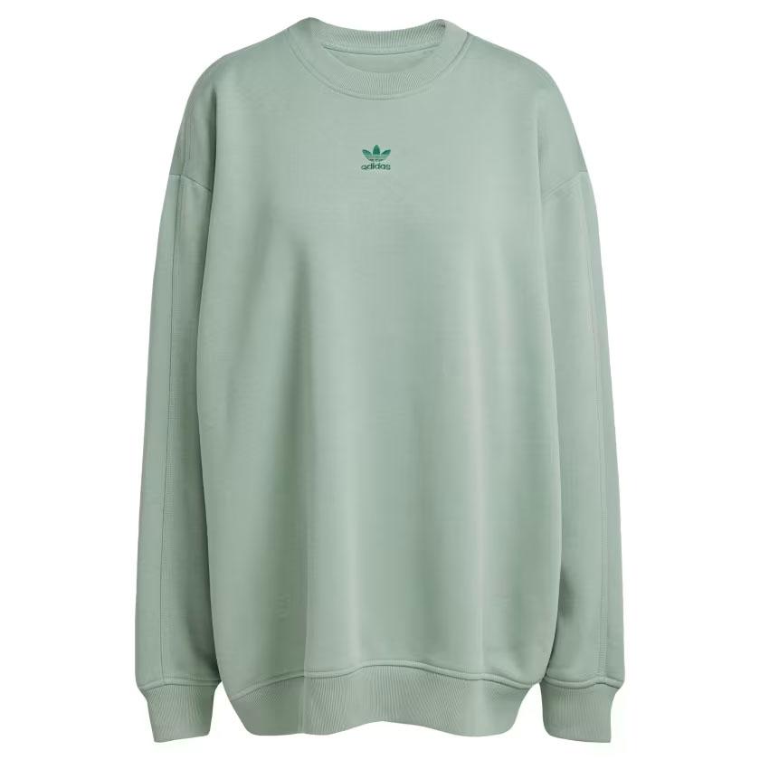 adidas women Essentials Fleece Long Oversized Crew Sweatshirt for $13.20 Shipped