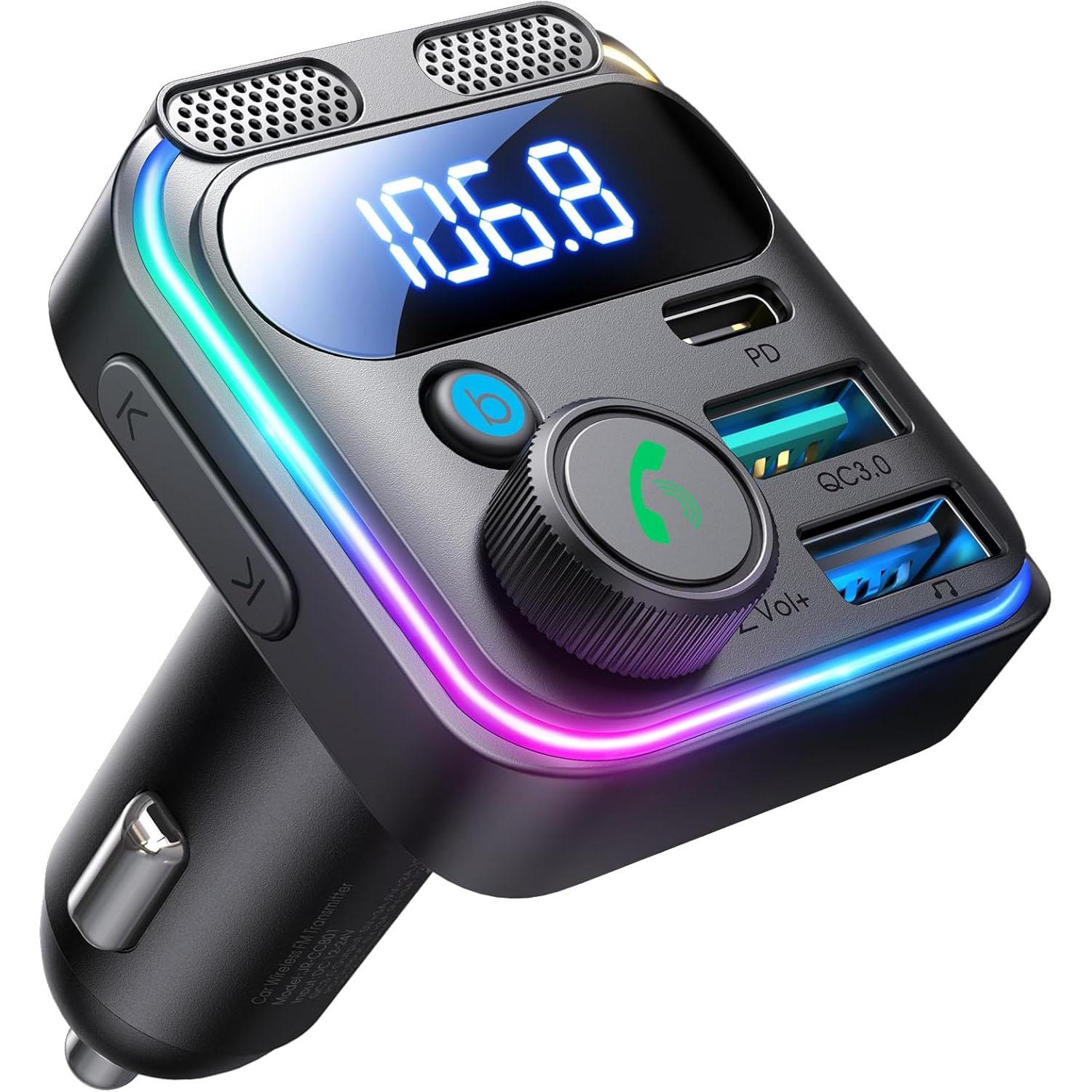 Joyroom Bluetooth 5.4fm Transmitter with USB-C Car Charger for $9.99