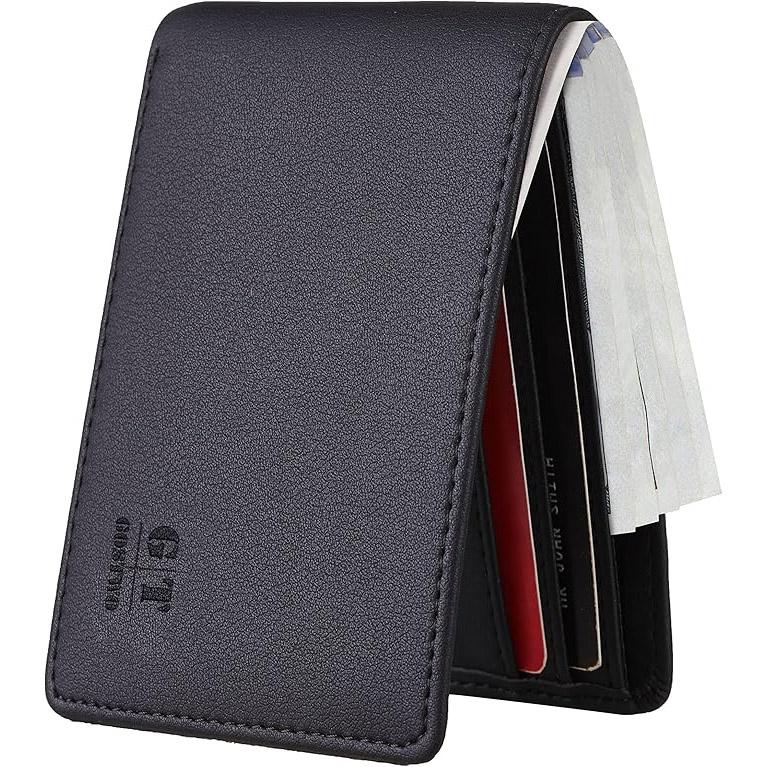 Gostwo Slim Leather Front Pocket Bifold Wallet for $4.97