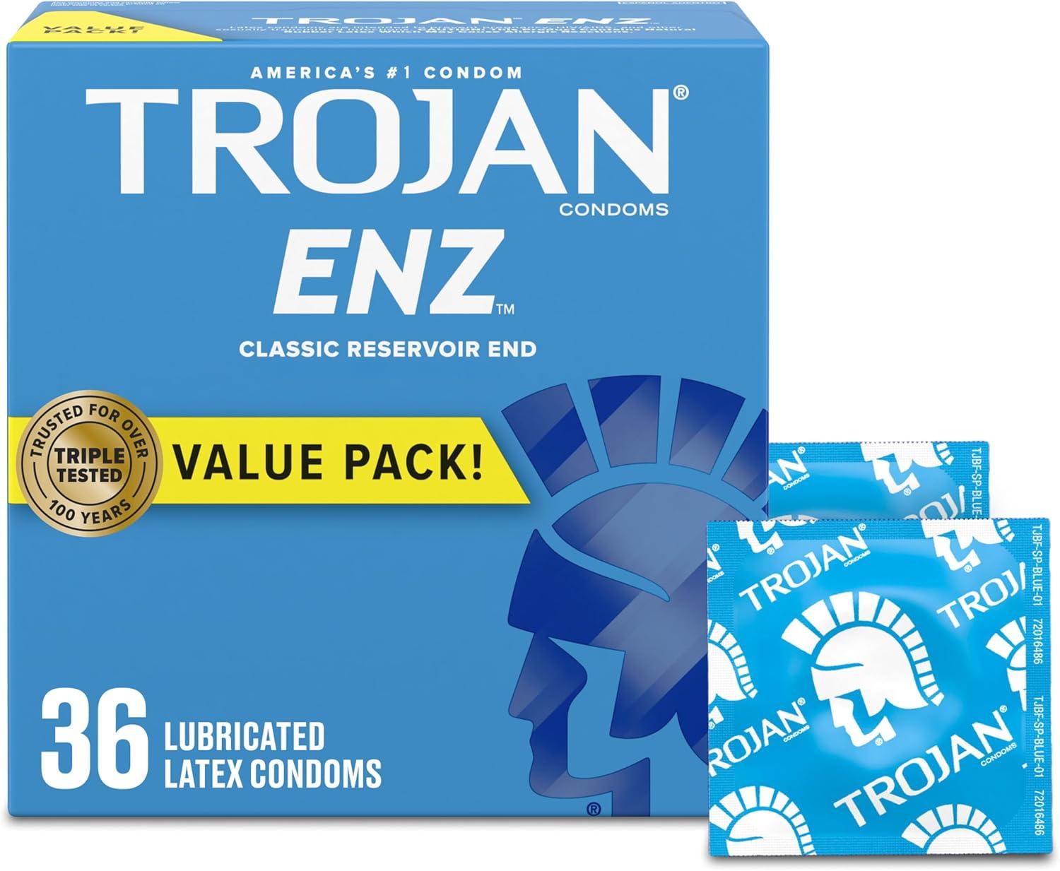 Trojan ENZ Lubricated Condoms36 Pack for $10.48
