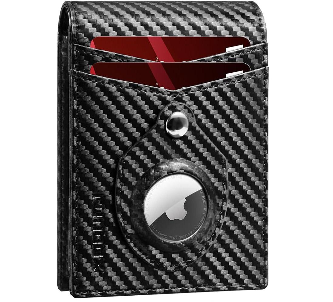 Runbox Airtag Slim Rfid Leather 2 ID Wallet for Men for $6.49