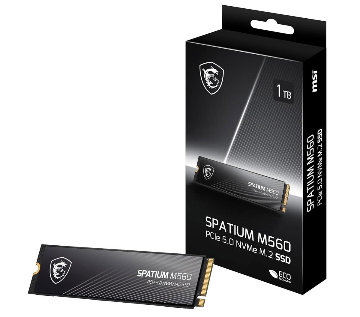1TB MSI SPATIUM M560 NVMe M2 PCIe SSD for $69.99 Shipped