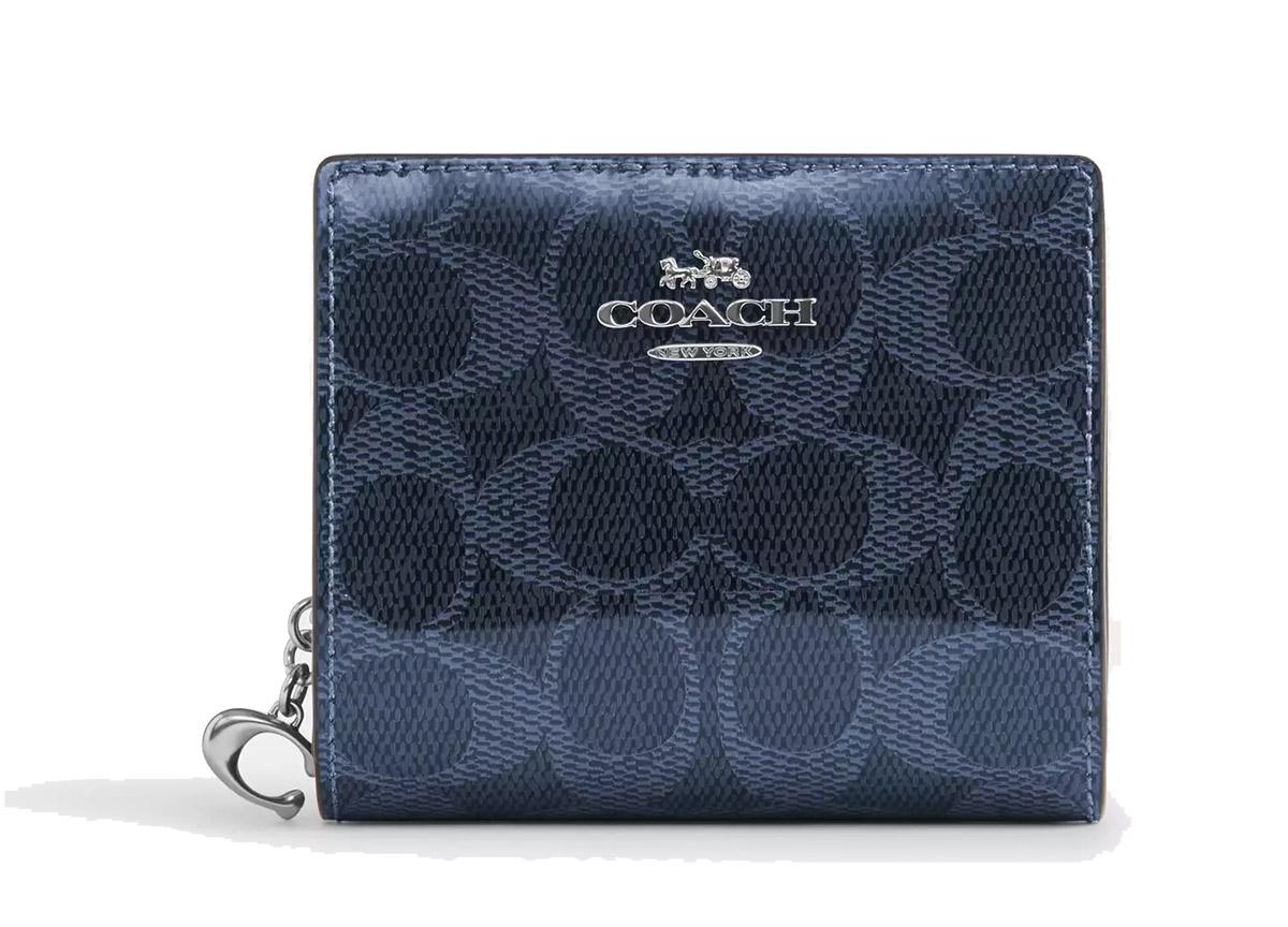 Coach Snap Wallet In Signature Canvas for $53.40 Shipped