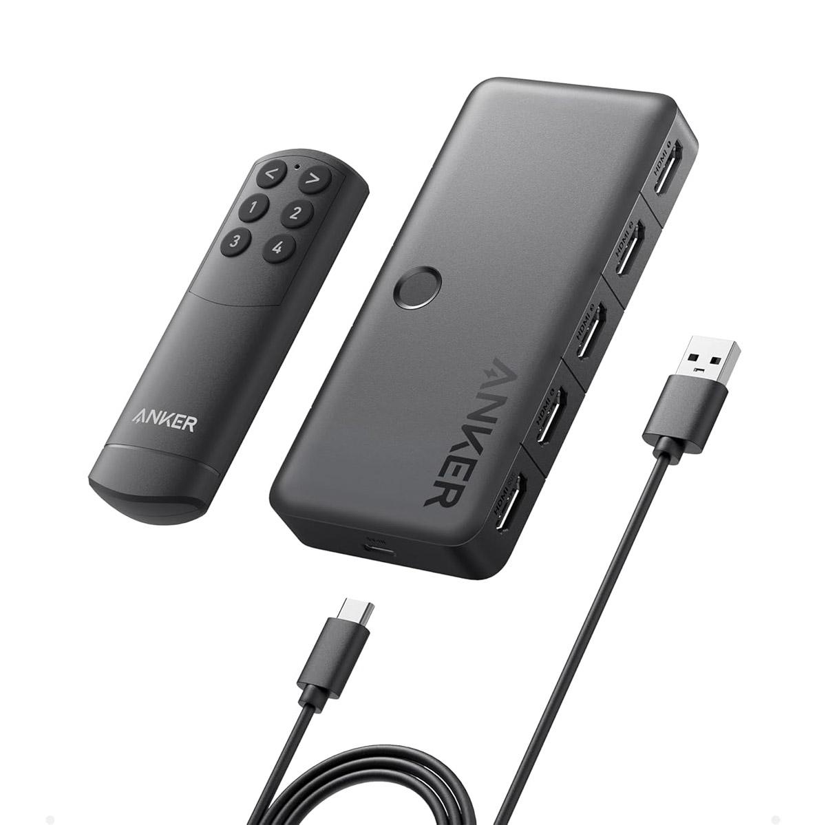 Anker 4-in-1 HDMI Switch with Remote for $24.99