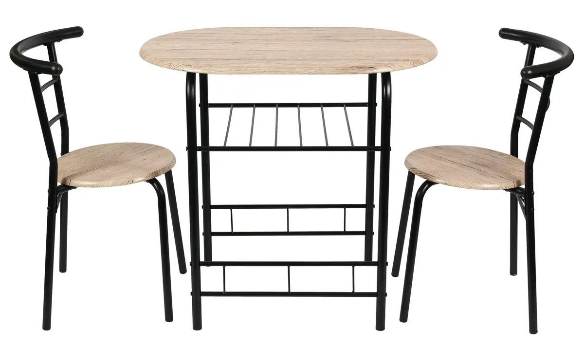 Mainstays 3 Piece Metal and Wood Dining Set for $64 Shipped