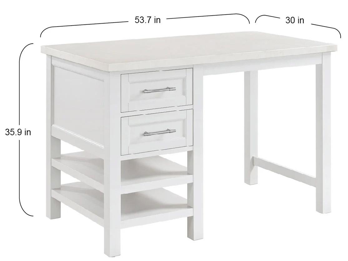 Caine Kitchen Island with Quartz Top for $299.99 Shipped