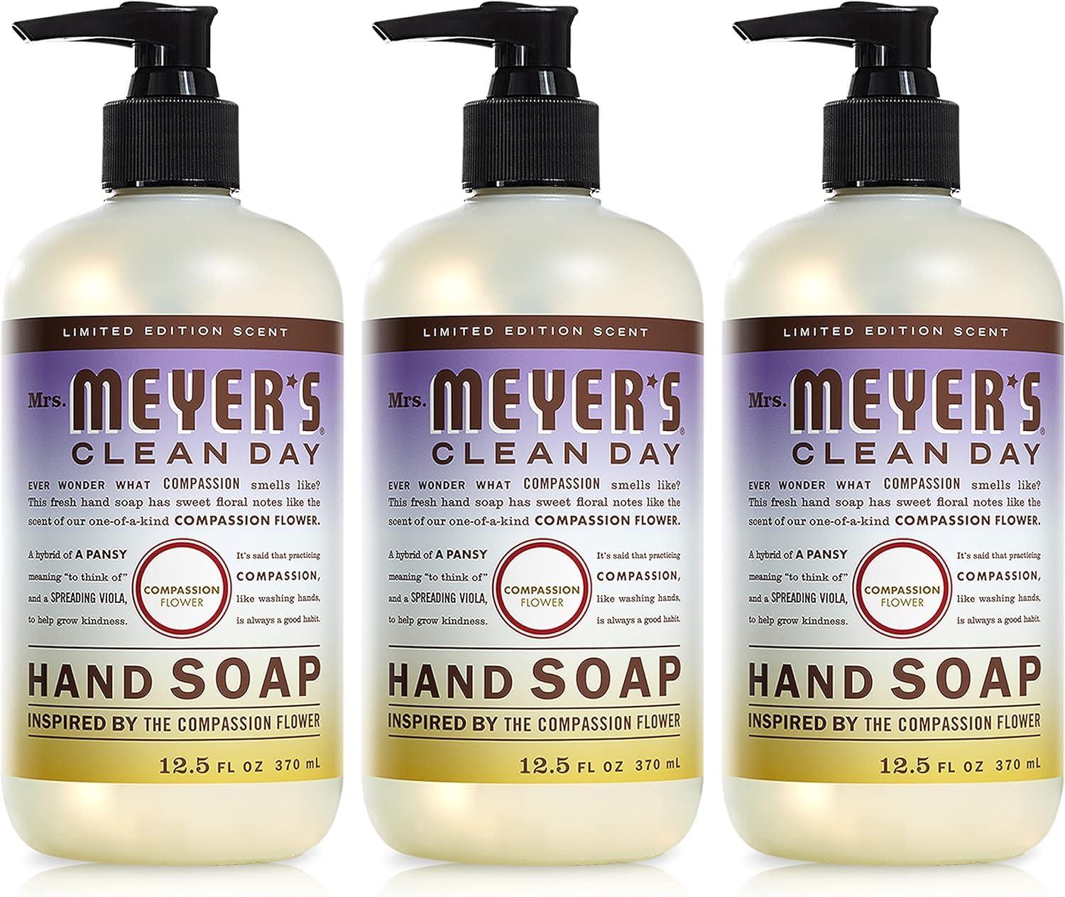 Mrs Meyers Clean Day Hand Soap Compassion Flower 3 Pack for $10.25