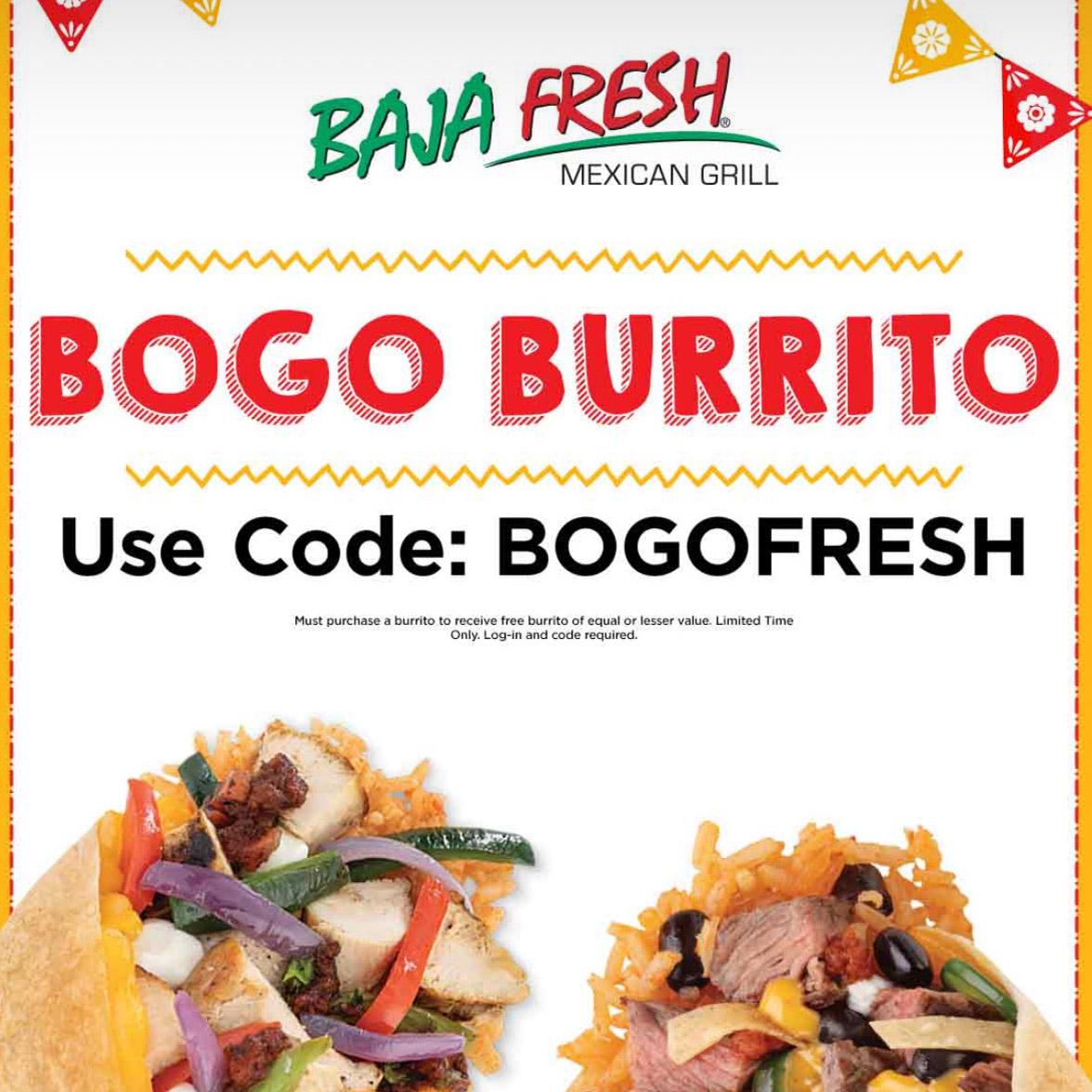 Baja Fresh Buy One Get One Free