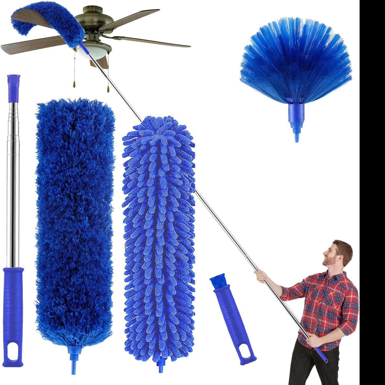 Microfibre Duster with Telescopic Extension Pole Kit for High Ceilings for $8.64