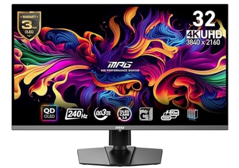 32in MSI 4K UHD 240Hz Nvidia Gsync QD-OLED Monitor for $669.99
