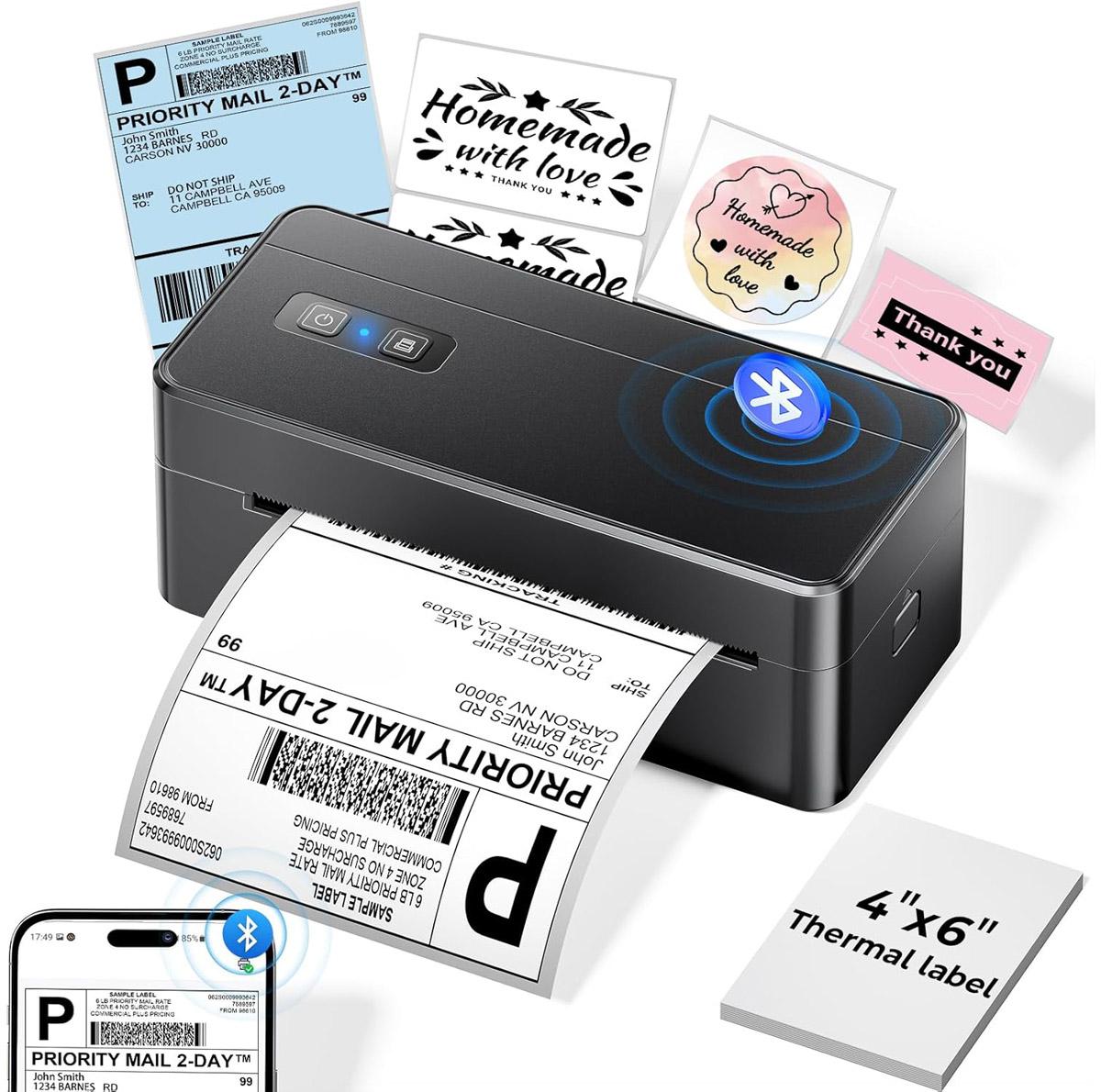 LabelCreate Bluetooth Thermal Shipping Label Printer for $34.09 Shipped