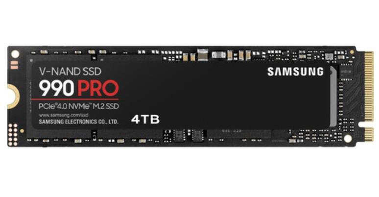 4TB Samsung 990 Pro M2 2280 PCIe NVMe SSD Solid State Drive for $249.99 Shipped