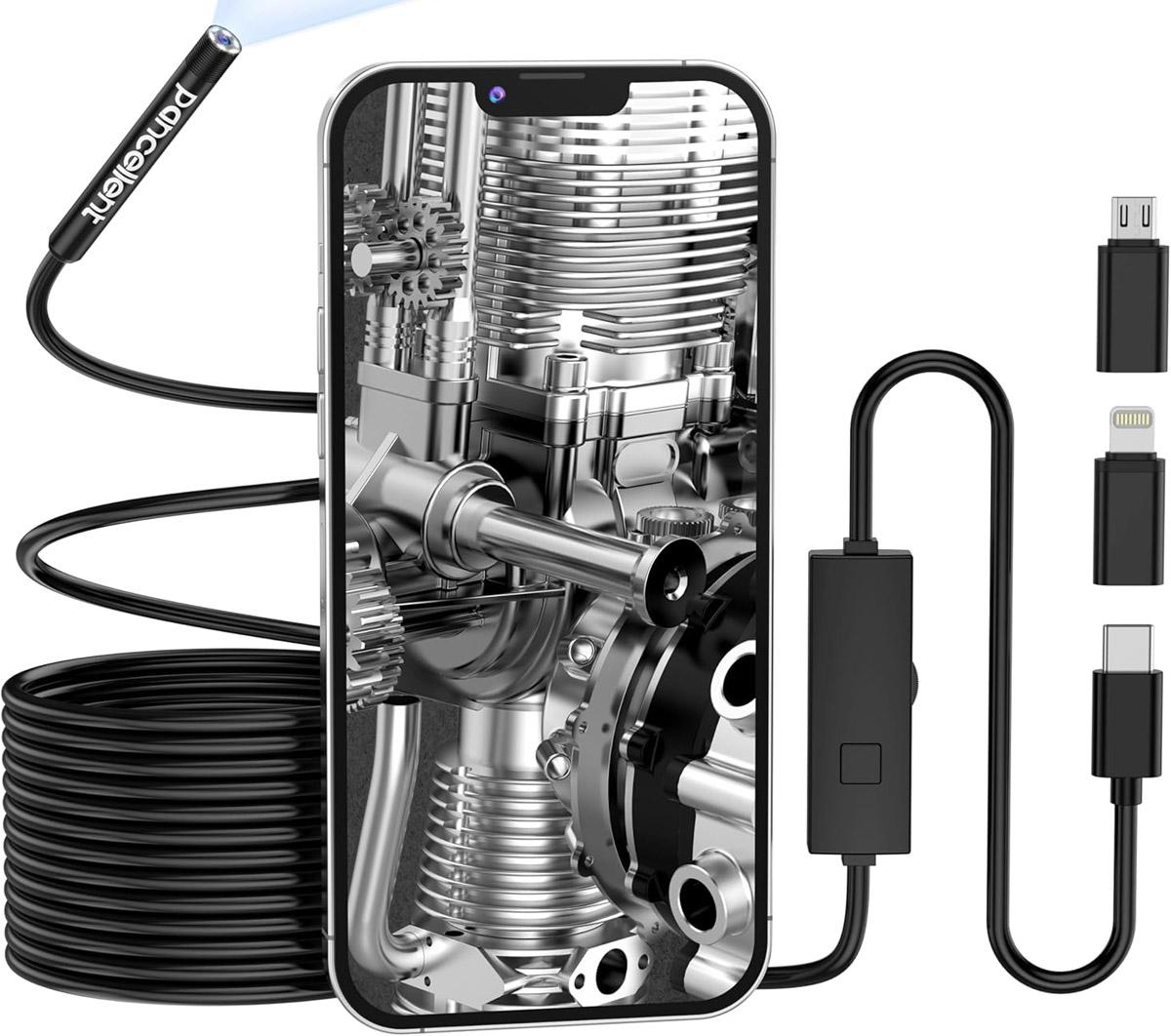 Pancellent Ultra-Thin Snake Inspection Borescope for $11.21