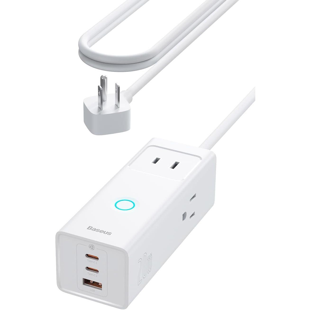 Baseus Power Strip Surge Protector 1200J Charging Station for $10.49