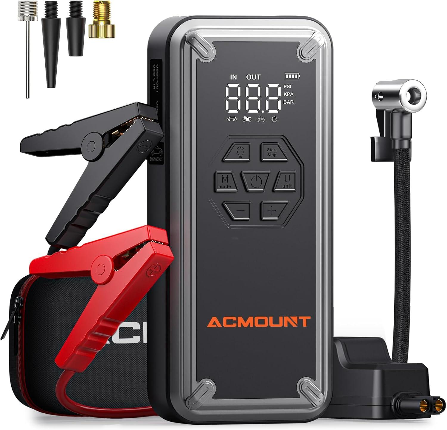 Acmount W160 Car Jump Starter with Air Compressor for $36.99 Shipped