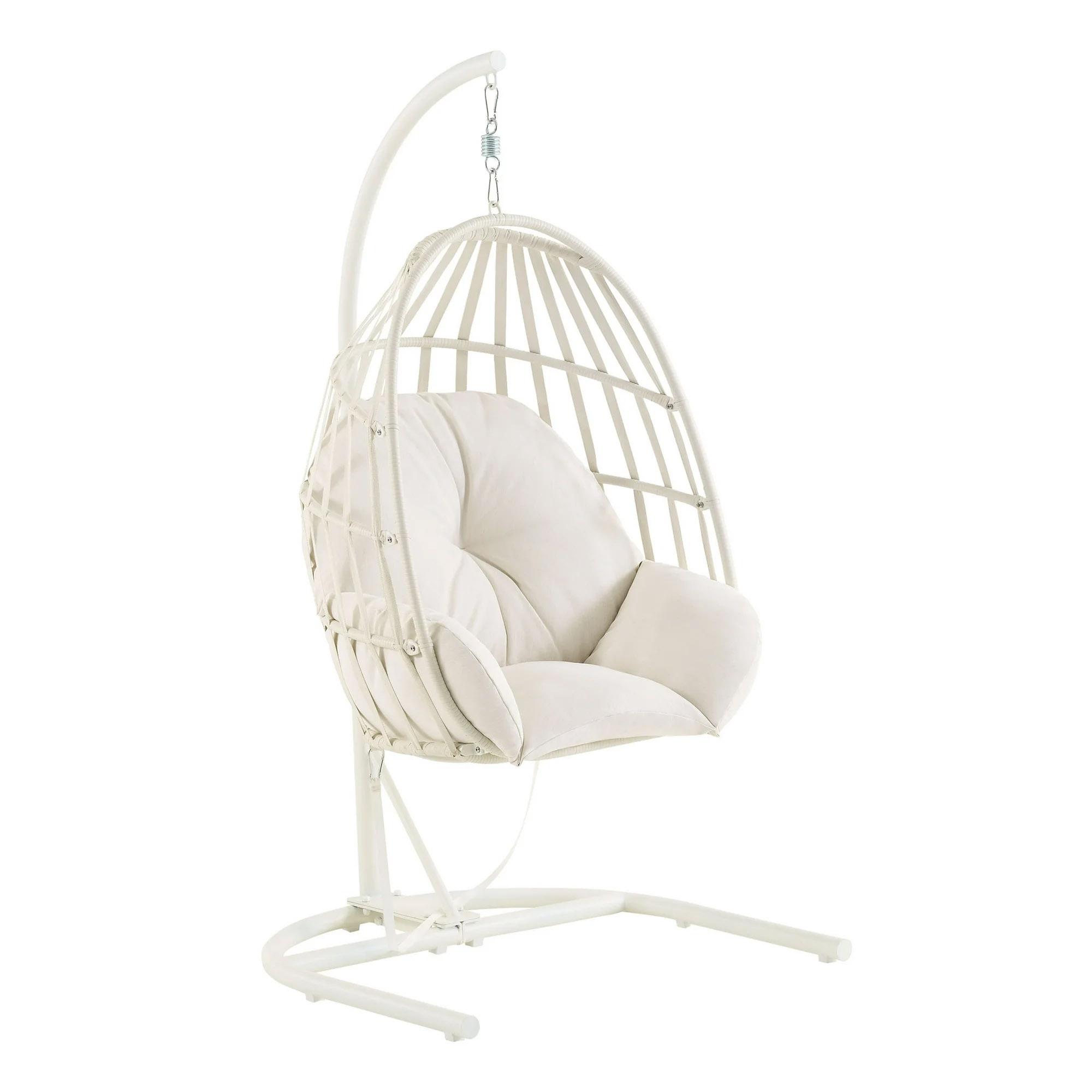 Mainstays Wicker Outdoor Patio Hanging Egg Chair for $117 Shipped