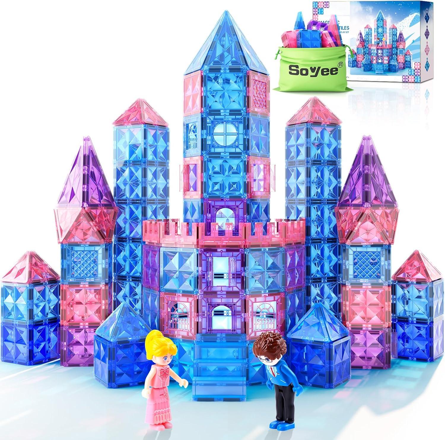 Soyee Castle Magnetic Building Blocks Set for $13.87