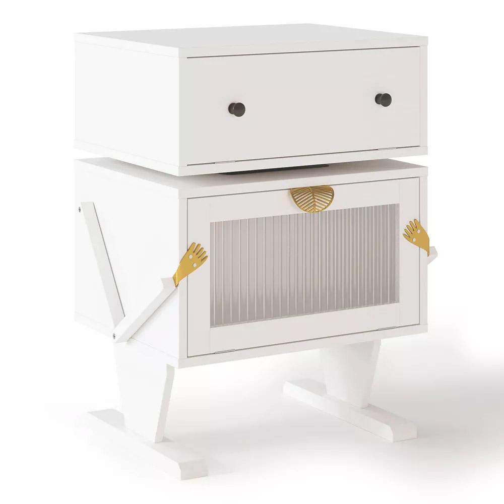 Heynemo Nightstand with LED Light Strips for $70.99 Shipped