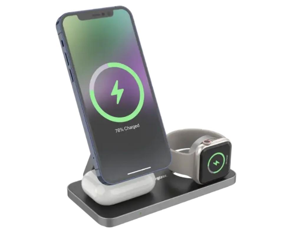 Energizer 3-in-1 iPhone Applewatch Airpods Magnetic MagSafe Qi2 Charger for $9.99 Shipped