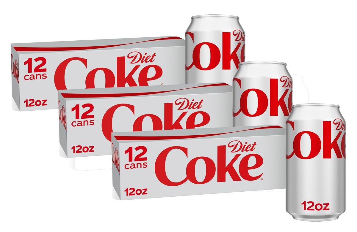 Coca-Cola Diet Coke Soda Soft Drink 36 Cans for $13.07