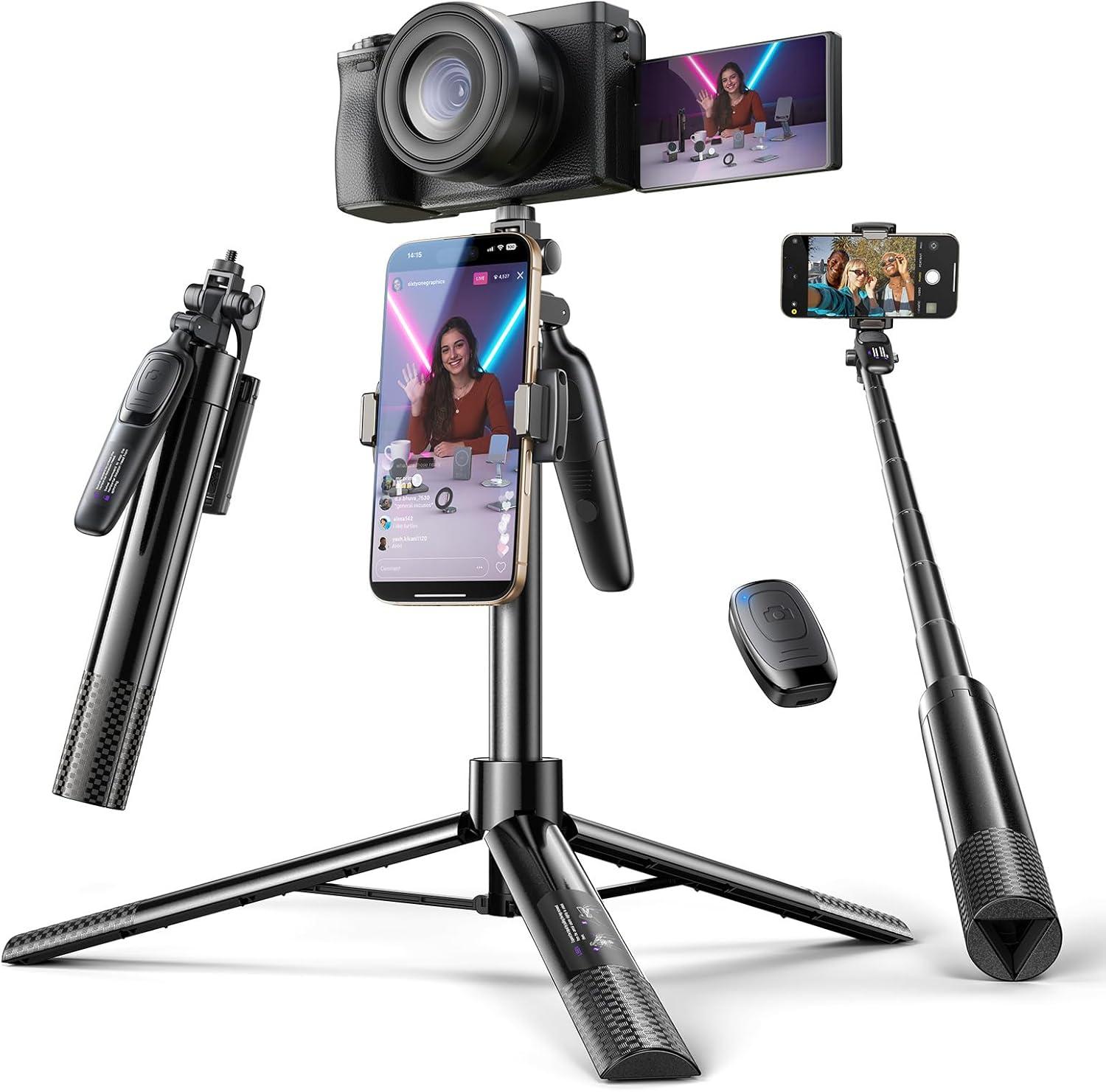 Lisen 67in Selfie Stick and Tripod for $12.97