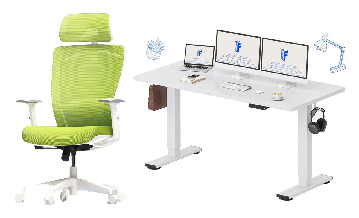 FlexiSpot 63x24 Electric Standing Desk with Ergonomic Chair for $239.98 Shipped