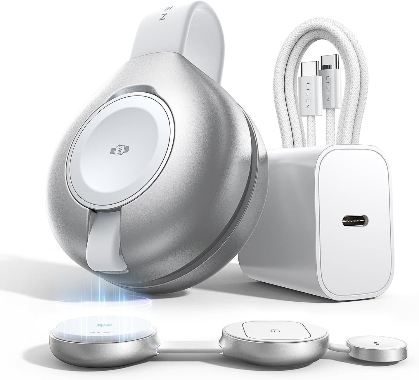 Lisen 3-in-1 Qi2 Magsafe Travel Charger for $14.99