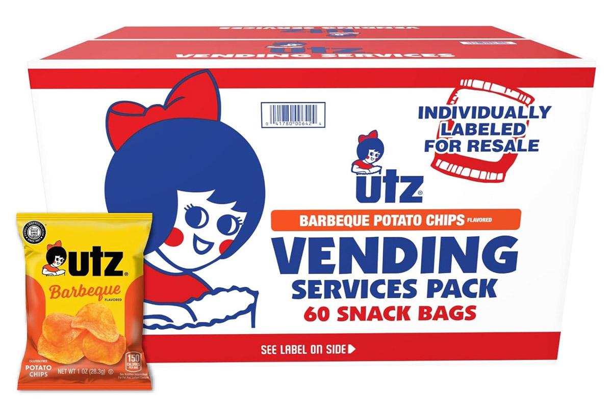 Utz BBQ Potato Chips 60 Pack for $17.06