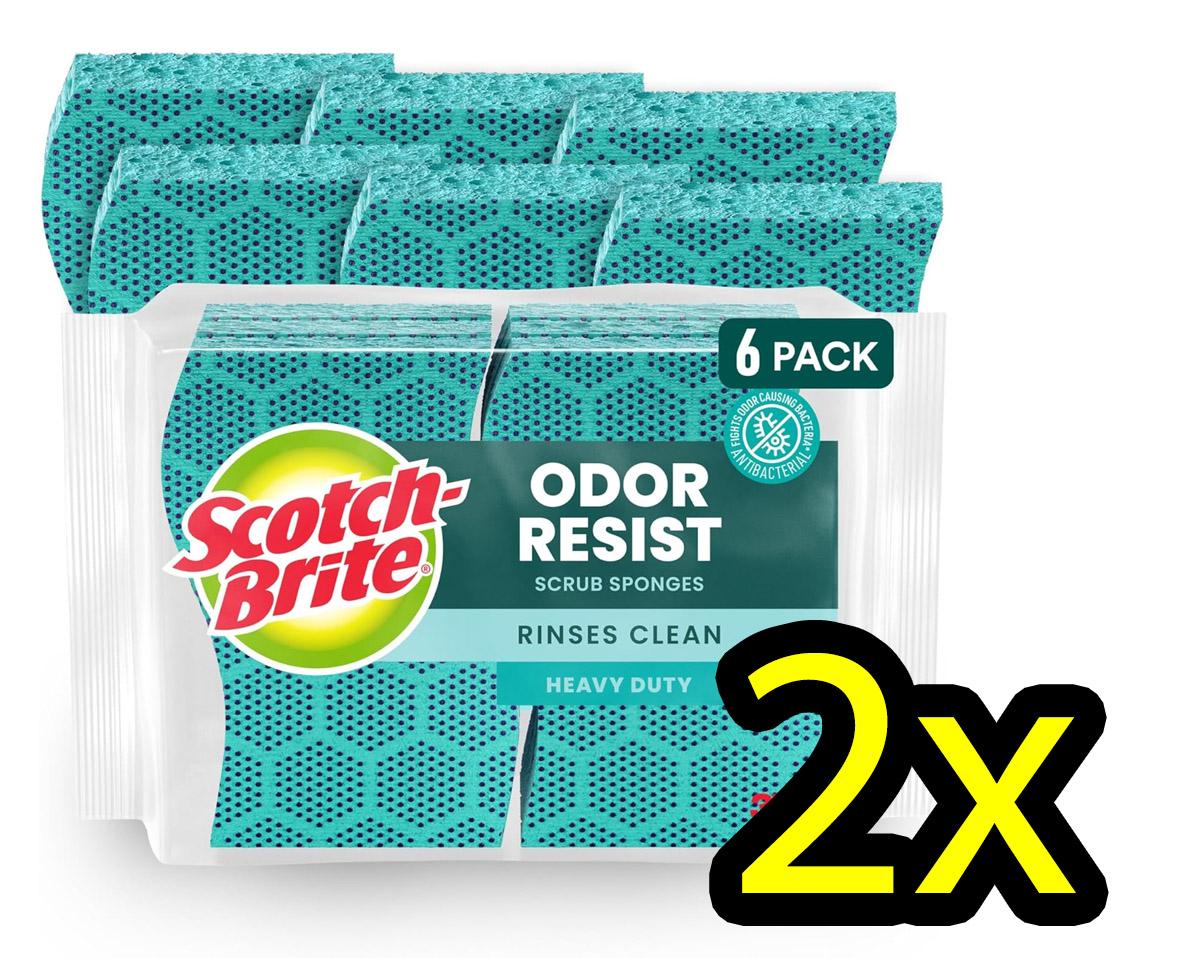 Scotch-Brite Odor Resist Heavy Duty Scrub Sponge 12 Pack for $10.90