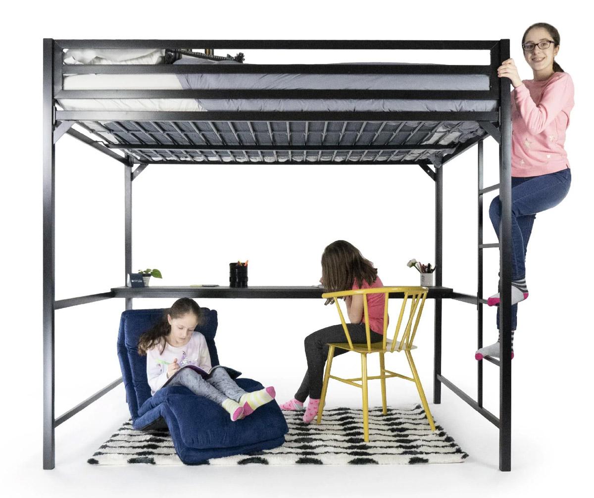 DHP Miles Metal Full Loft Bed with Desk for $89.97 Shipped