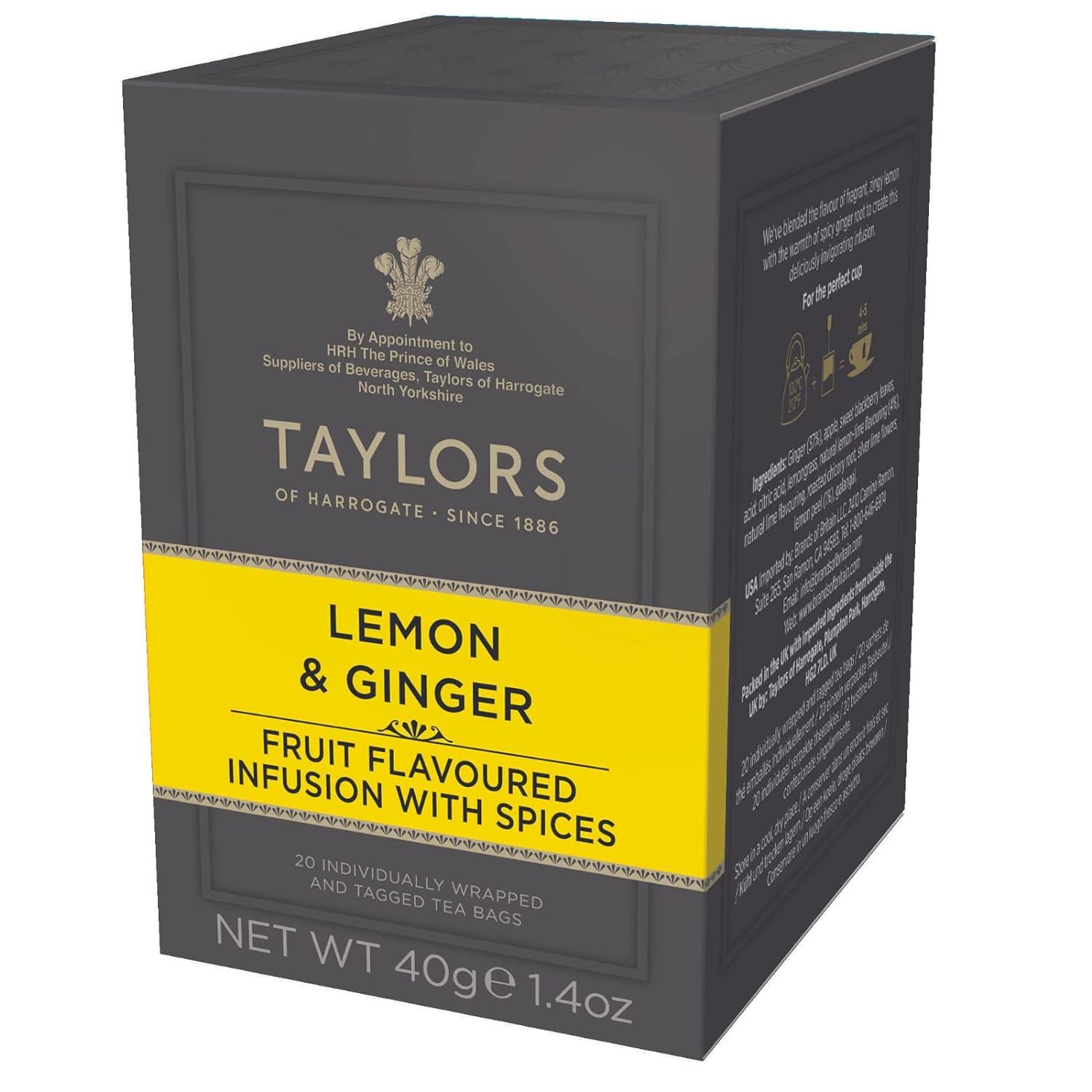 Taylors of Harrogate Lemon and Ginger Herbal Tea for $1.91
