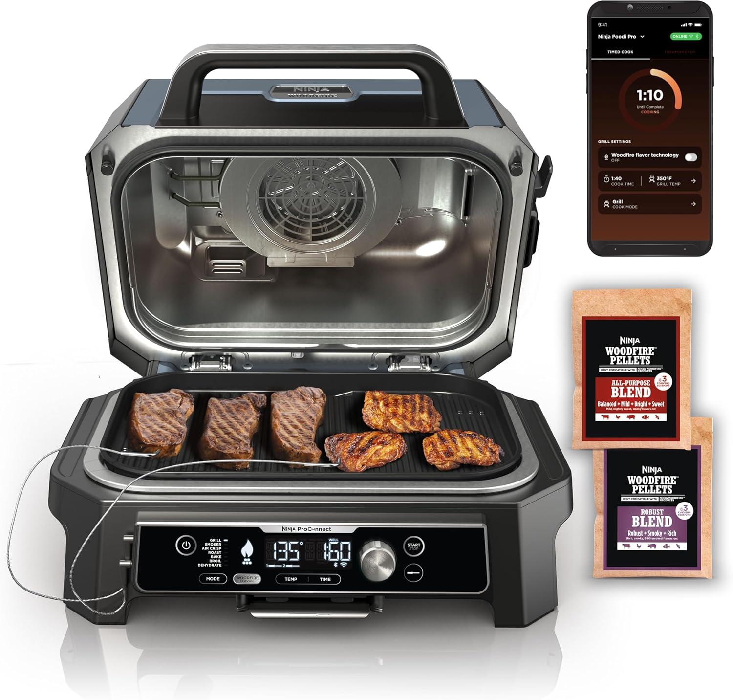 Ninja OG951 Woodfire Pro Connect Premium XL Outdoor Grill and Smoker for $249.99 Shipped